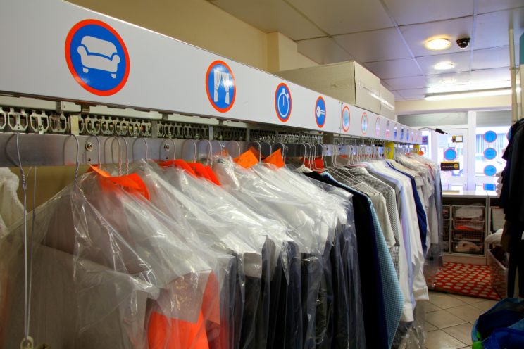 Image of dry cleaning rack at HOTP