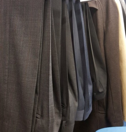 Trousers on rail Trousers on rail