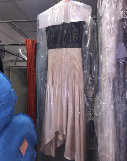 Dress protected by our clear covers Dress protected by our clear covers